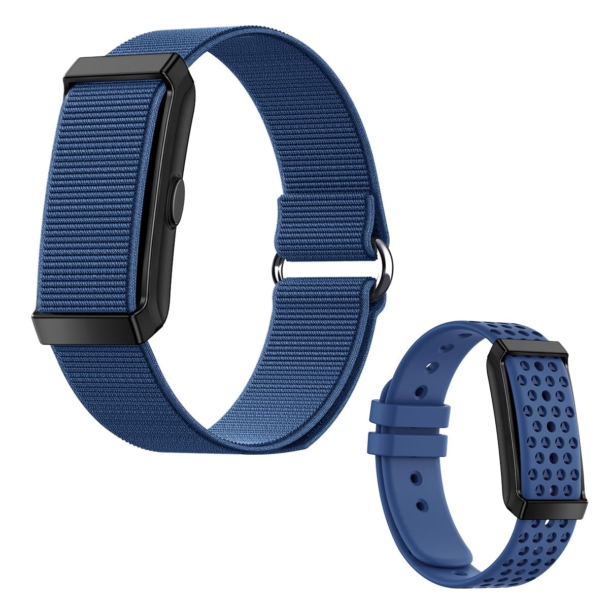 pTron Reflect ACE Smart Fitness Band w/ 45 Days Battery Life, 112 Sports Modes, Heart Rate, SpO2, Stress, Sleep Tracking, HRV, Smart Notifications, 1-Key Measurement, Nylon & Silicon Straps (Blue)