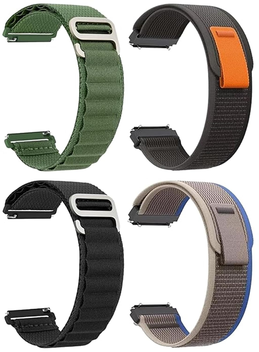 PEFKO PKFW01 22mm Smart Watch Straps/Bands/Loop [ Combo Pack Of 4 ]