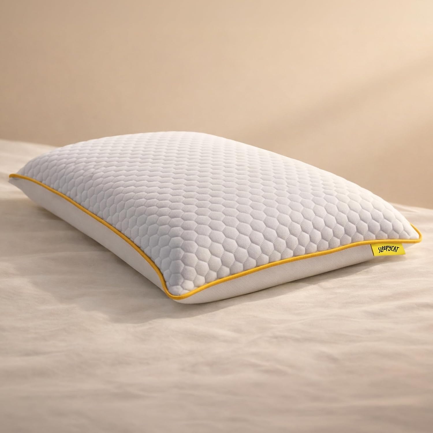 SleepyCat Orthopaedic Memory Foam Pillow for Better Shoulder and Neck Support, 1 Piece (Small Size, 22x14x4 inches, White, …