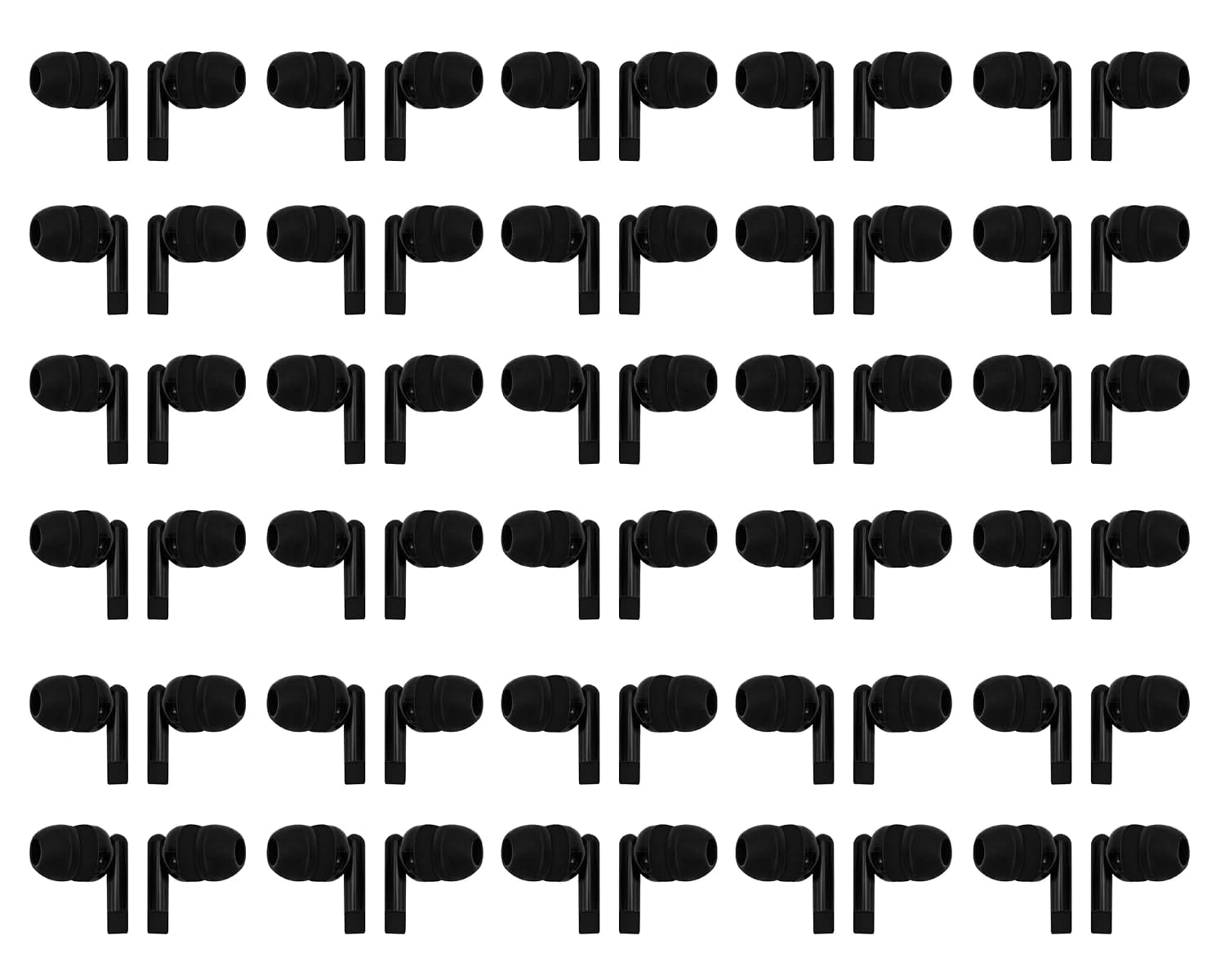 100 Packs Earbuds Bulk Classroom Headphones Wired in Ear Disposable Student Black Earphones Individually Wrapped for School Travel or Home Use