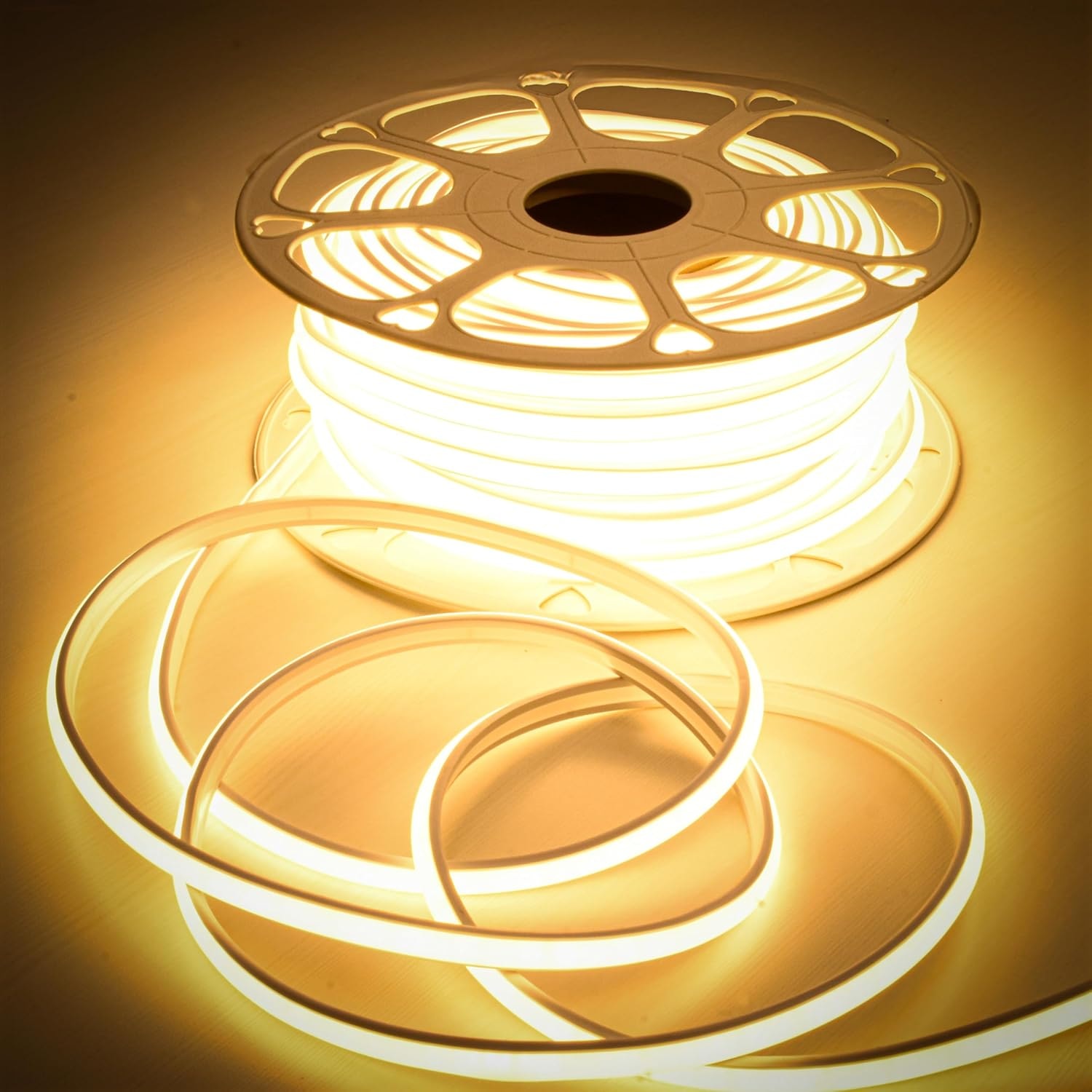 Forus 10 Meter COB Neon LED Strip Light, Warm White Waterproof Rope Light | Cuttable flexible 10mm neon for indoor outdoor …