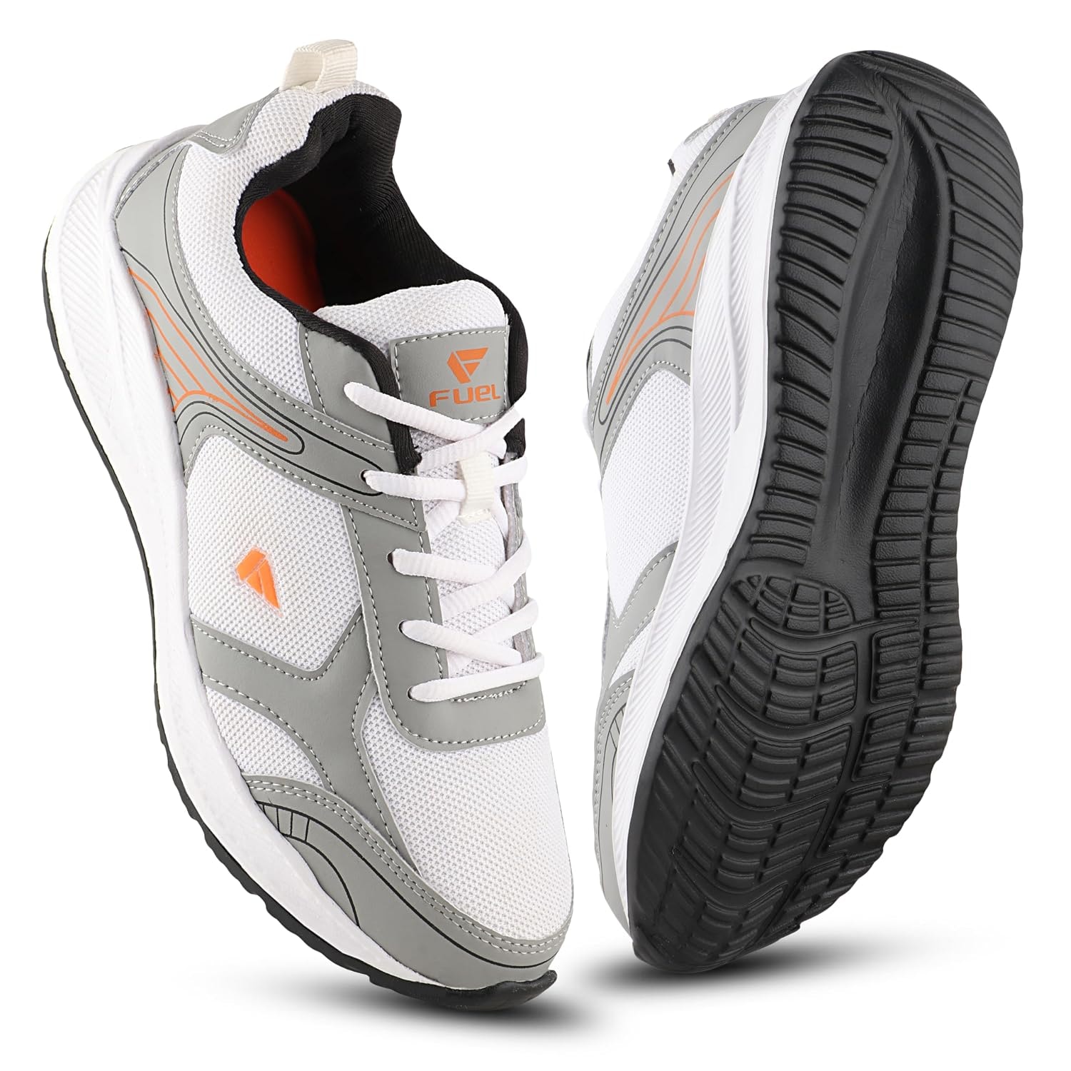 FUEL Carter Comfortable Lace-Up Sports Sneakers for Men – Lightweight, Breathable Mesh Running Shoes
