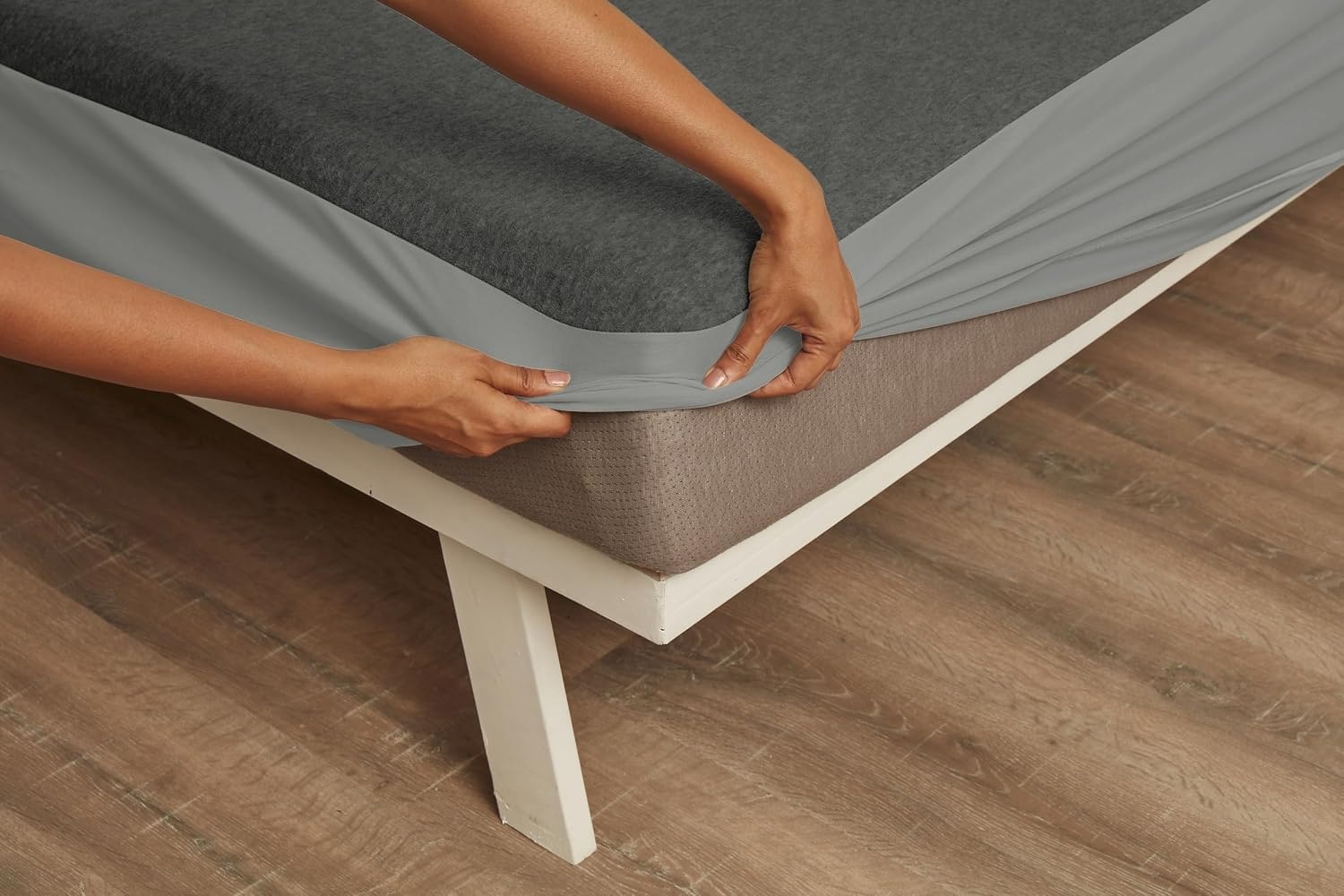 Wakefit Water Proof Terry Cotton Feel Mattress Protector | Alloy Grey | Machine Washable | Super Soft | Fits Mattress Upto …