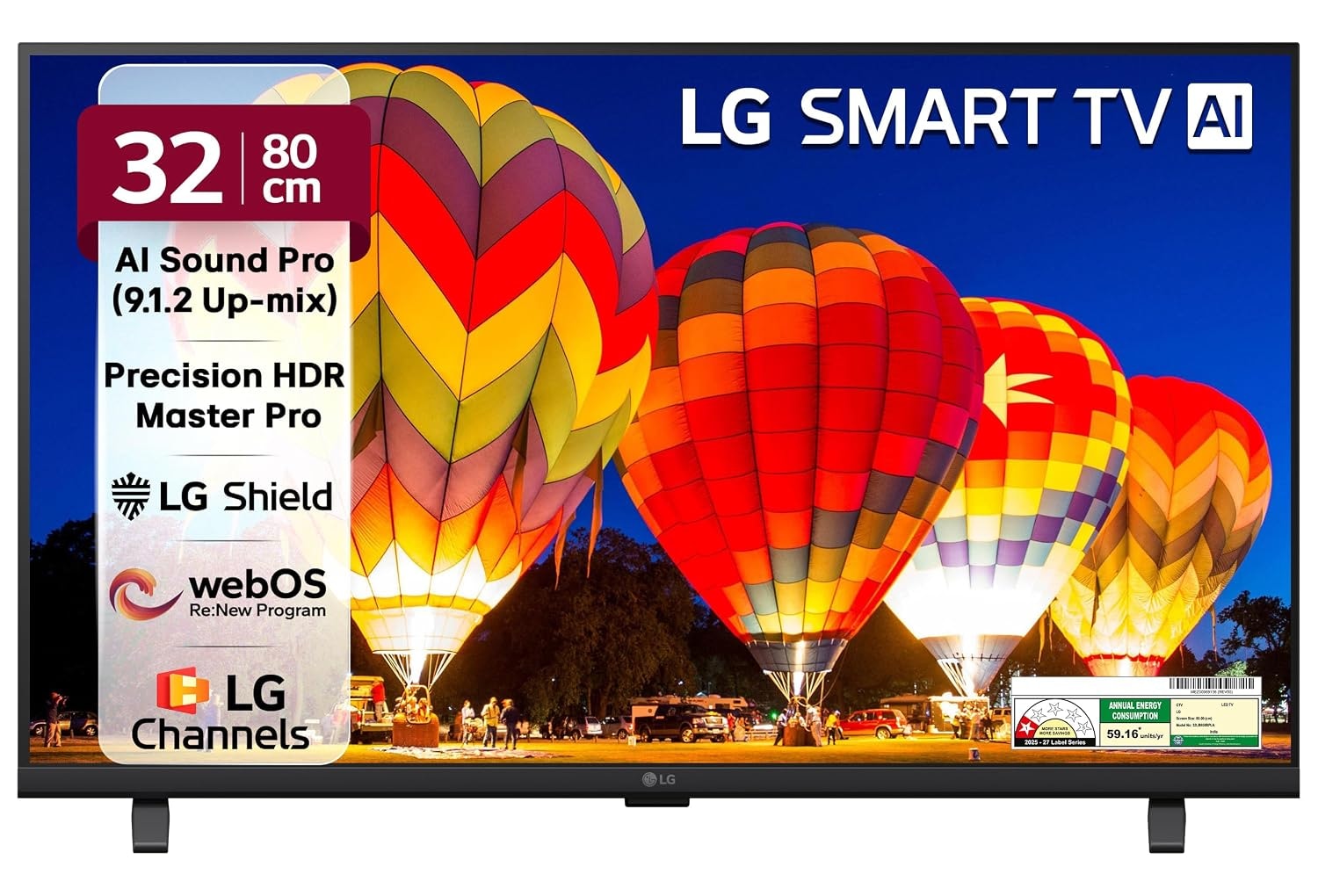 LG 80 cms (32 inches) LB650 AI Series HD Smart webOS VA LED TV 32LB650BPLA 2026