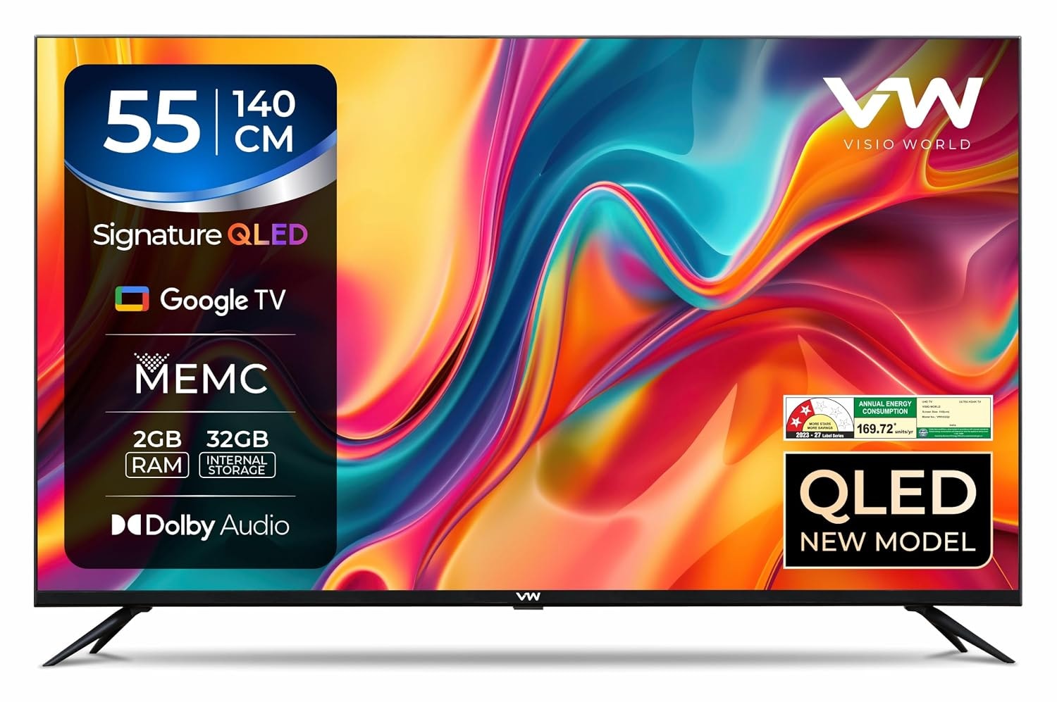 VW Visio World 140 cm (55 inches) Pro Series 4K Ultra HD Smart QLED Google TV VW55GQ2