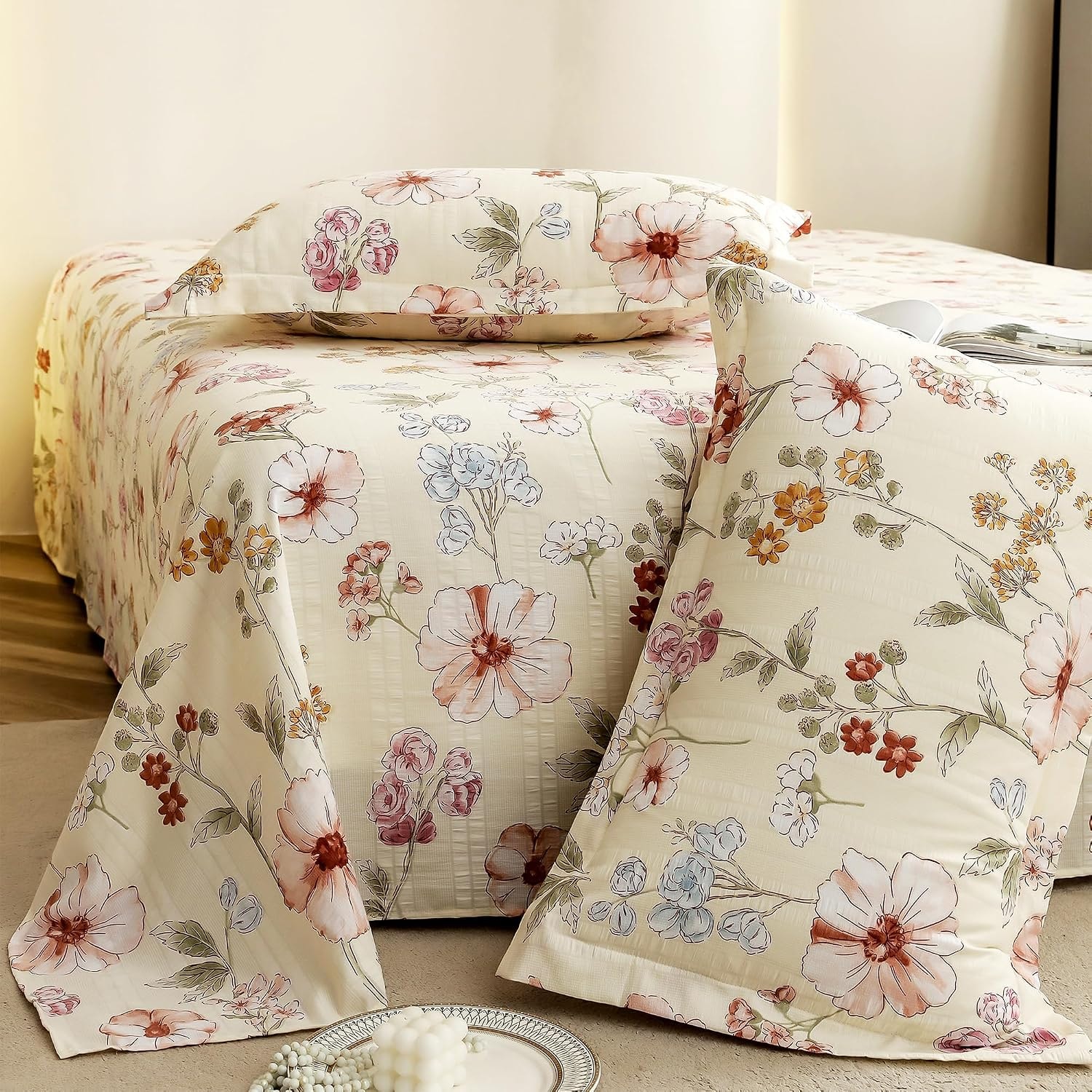 Story@Home King Size Bedsheet | Cloud Cotton Flatsheet King Size with Two Pillow Covers| Super Soft Bed Sheet for King Size…