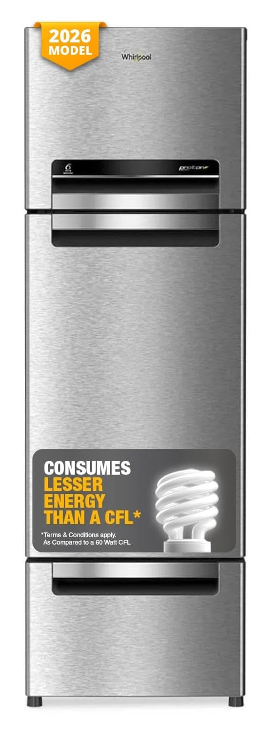 Whirlpool 300 L Frost Free Triple-Door Refrigerator(FP 343D Protton Roy, Alpha Steel)