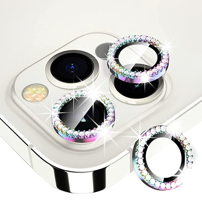 LTZ Camera Lens Protector for iPhone 12 Pro Max (RAINBOW DIAMOND), Pack of 3…