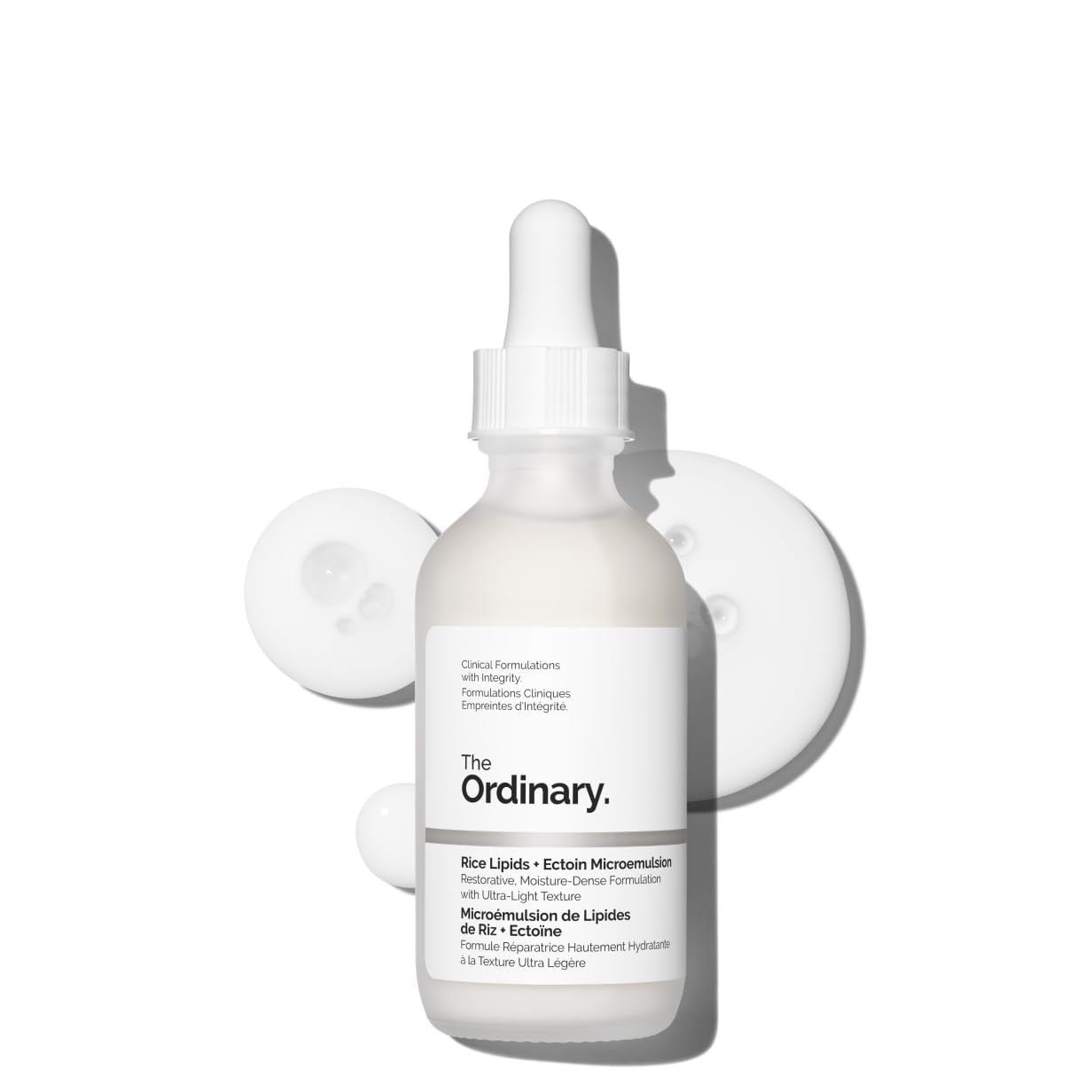 The Ordinary Rice Lipids + Ectoin Microemulsion Moisturizer for Dry Skin, Soothing Hydration, Barrier Repair, Reduced Redness, 60ml