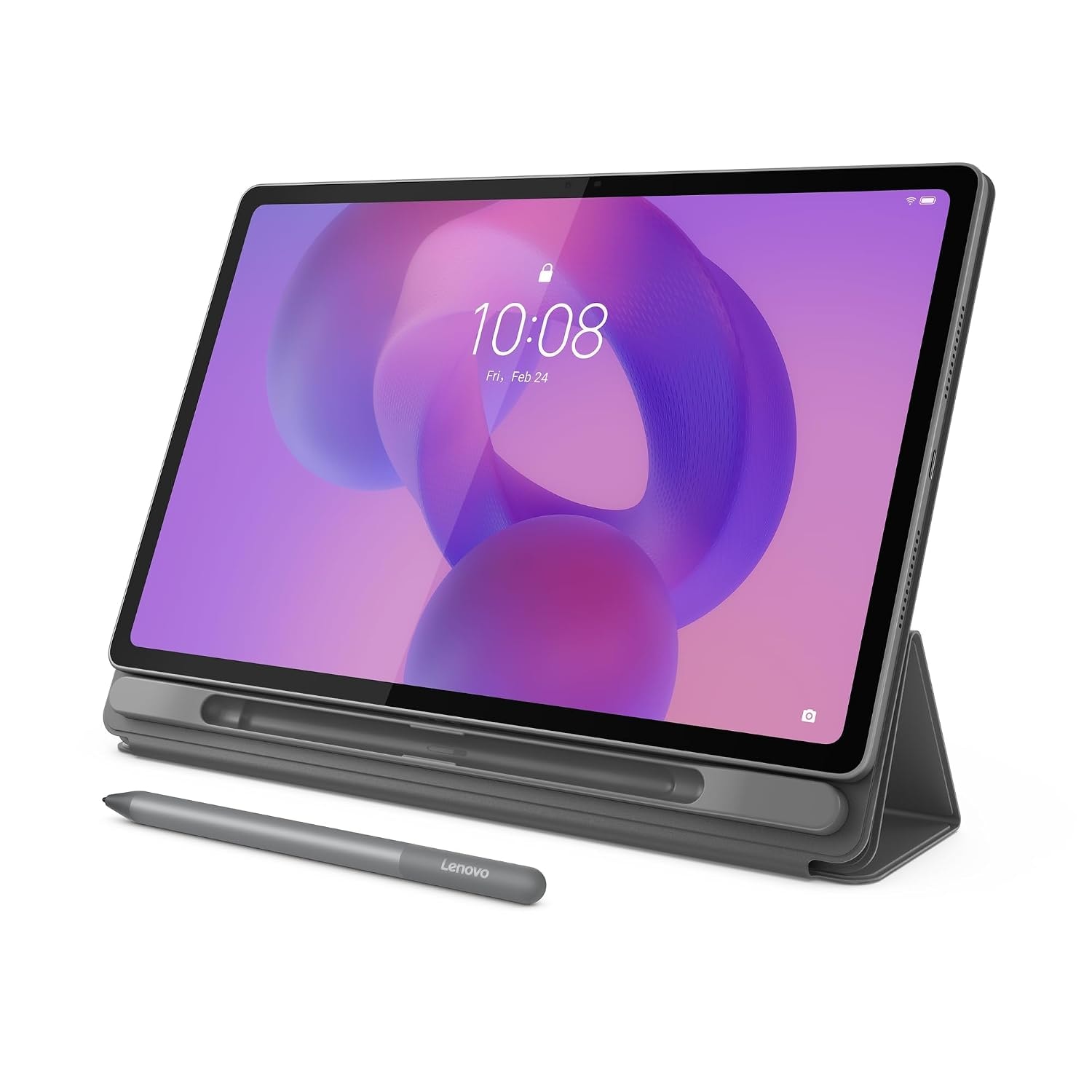 Lenovo Idea Tab Plus - Lightweight Tablet - 12.1″ 2.5K IPS Touchscreen Display - 90Hz - MediaTek Dimensity 6400-8GB Memory - 128GB Storage - Integrated Arm Mali-G57 MC2 - Lenovo Tab Pen & Folio Case