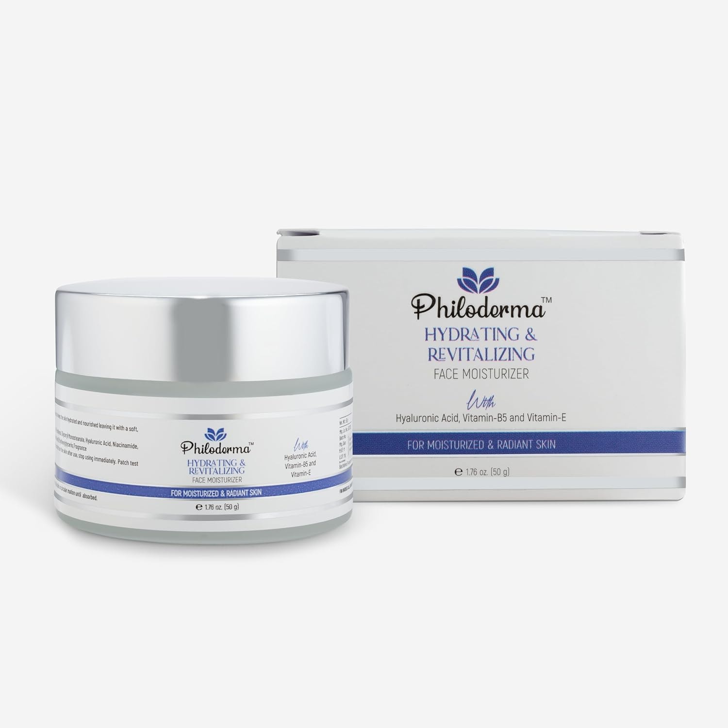 Hydrating & Revitalizing face Moisturizer| With Hyaluronic Acid, Vitamin-B5 & Vitamin-E| For moisturized and radiant skin-50g, Cream