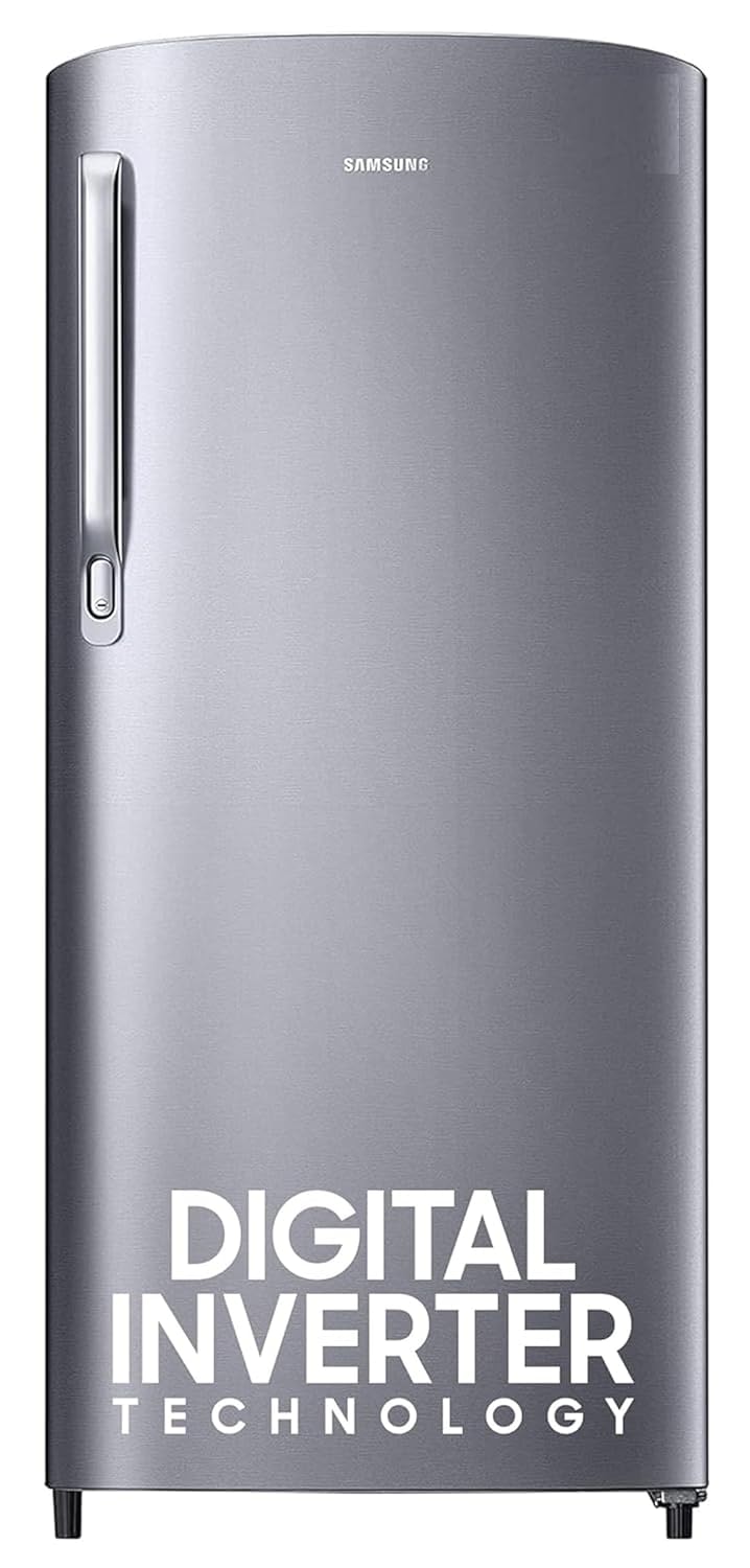 Samsung 183 L, 2 Star, Digital Inverter, Direct-Cool Single Door Refrigerator (RR20C2412GS/NL, Gray Silver)