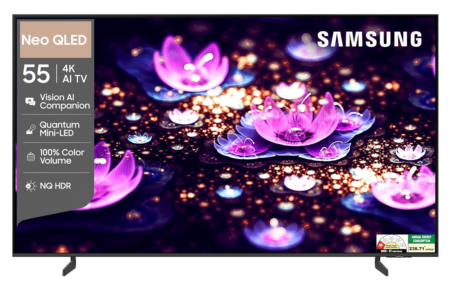 Samsung 55 inch (138cm) Neo QLED 4K Vision AI 2026 Smart TV | NQ4 AI Processor | 4K Upscaling | Quantum Mini LED | NQ HDR | 150+ Channels | QA55QN2EHAULXL