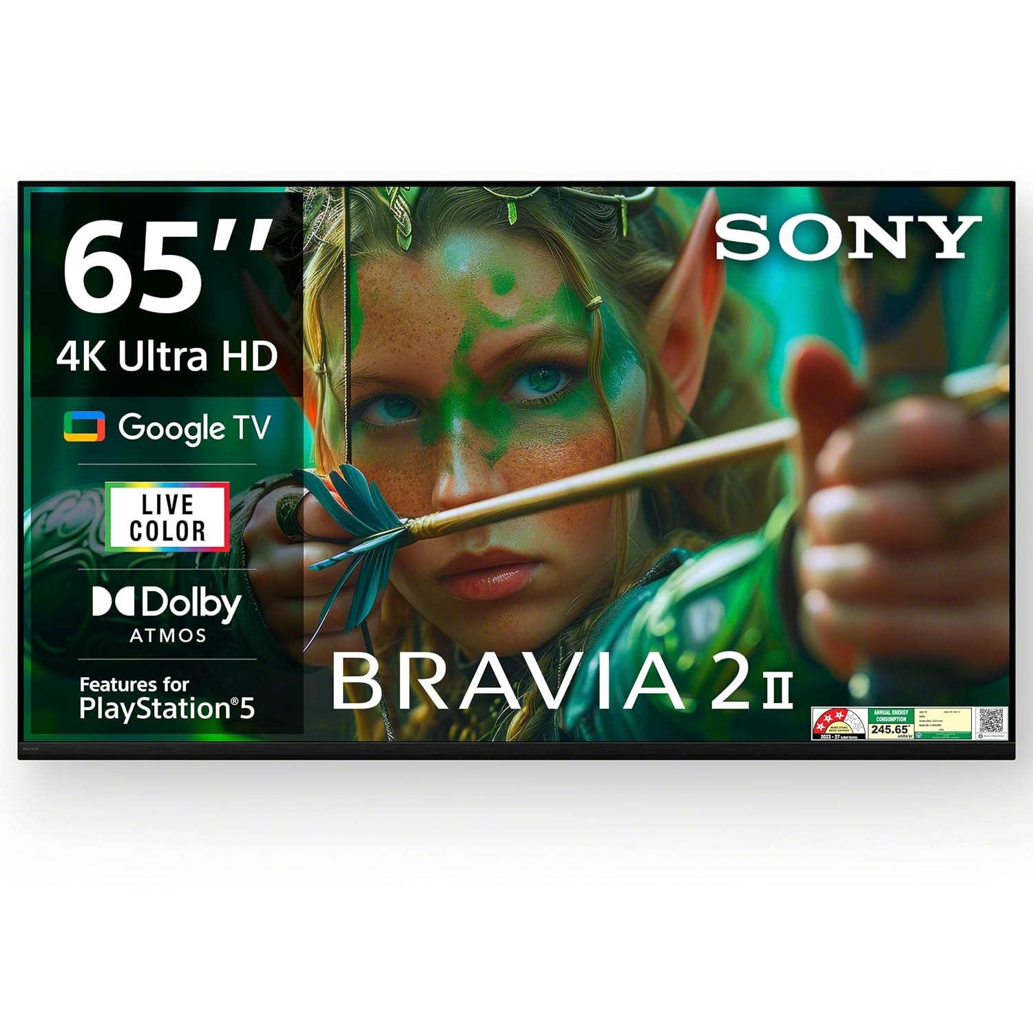 Sony 164 cm (65 inches) BRAVIA 2M2 Series 4K Ultra HD Smart LED Google TV K-65S25M2